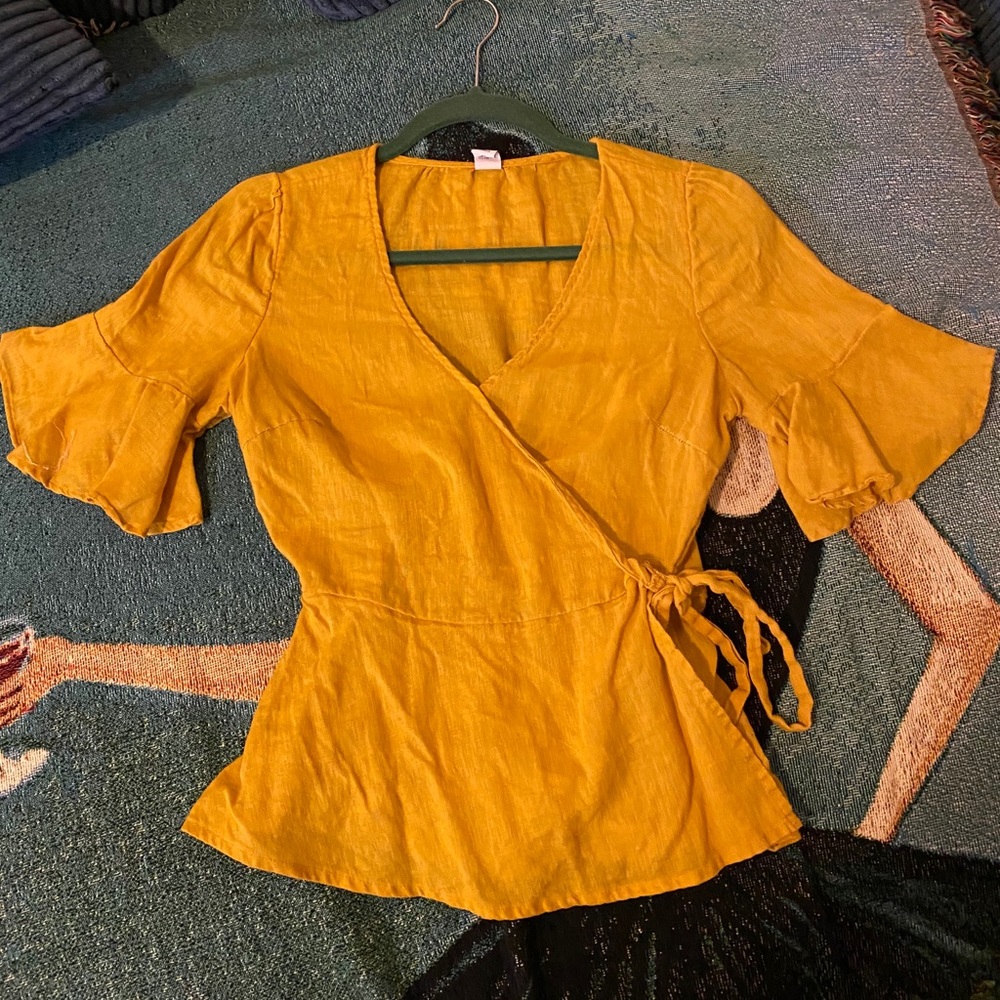 Yellow Peplum Top
